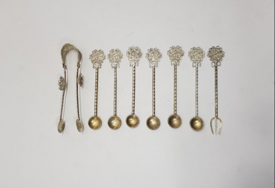 TELKARİ GÜMÜŞ ÇAY KAŞIĞI SETİ 