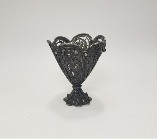 OSMANLI TELKARİ GÜMÜŞ FİNCAN ZARFI 