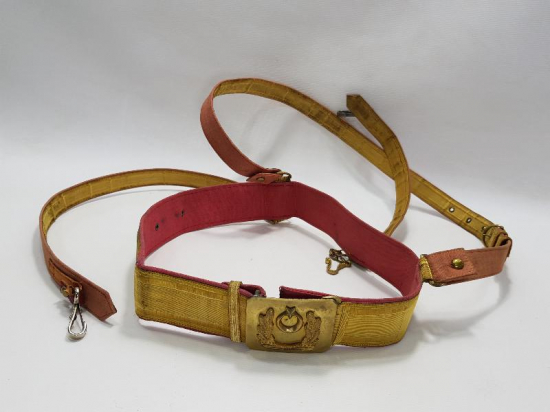 CUMHURİYET İLK DÖNEM SIRMA İŞÇİLİKLİ SUBAY KEMERİ 