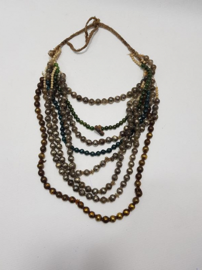 OSMANLI DÖNEMİ CAM BONCUKLARDAN YAPILMIŞ RUM İŞİ GERDANLIK 