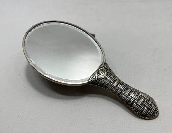 ANTİKA GÜMÜŞ EL AYNASI