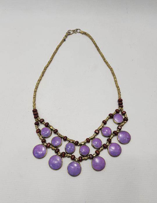 ESKİ TÜRKMEN İŞİ DOĞAL TAŞLI GERDANLIK 