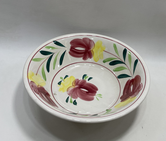 1900 BAŞLARI DEV BOY EL BOYAMA PORSELEN ÇUKUR TABAK