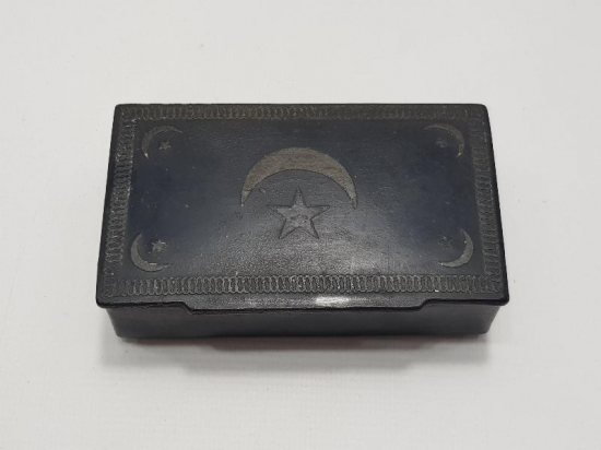OSMANLI DÖNEMİ AY YILDIZLI PAPIER MACHE KUTU 