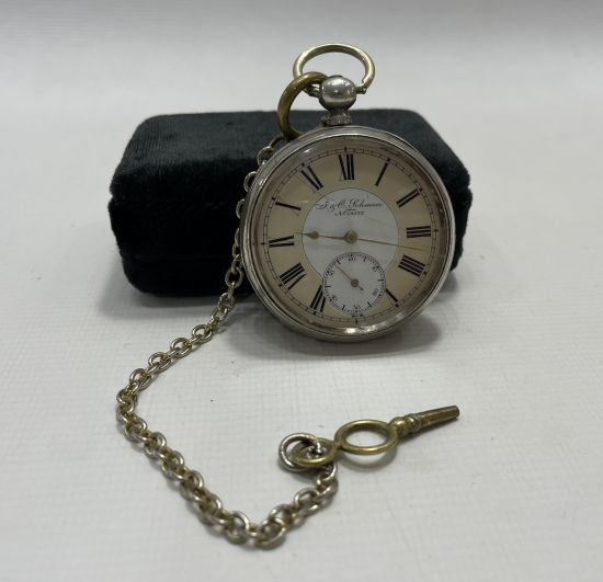 1850-1870 YILALRI ARASI ANAHTAR KURMALI RENKLİ KADRAN CEP SAATİ