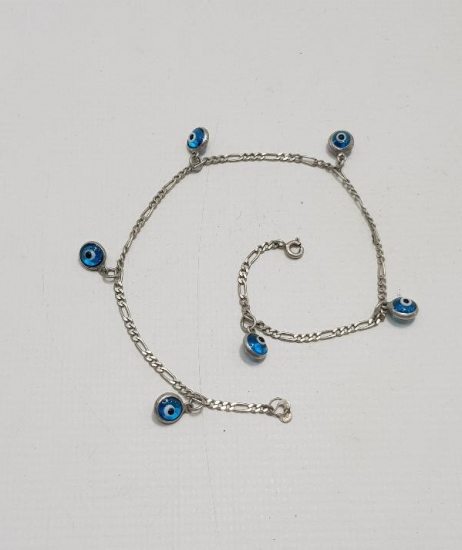 NAZAR BONCUKLU GÜMÜŞ BİLEKLİK 