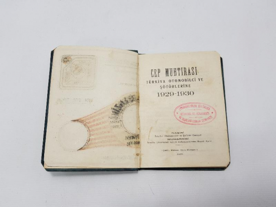 1929-1930 OTOMOBİLCİ VE ŞOFÖRLERE MAHSUS CEP MUHTIRASI 