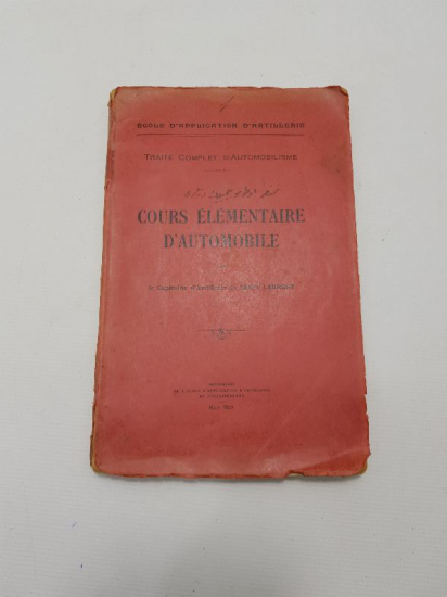 1929 FRANSIZCA KİTAP: TEMEL OTOMOBİL DERSLERİ