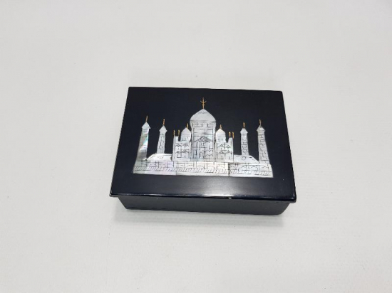 SEDEF İŞLEMELİ TAC MAHAL GÖRSELLİ KUTU 