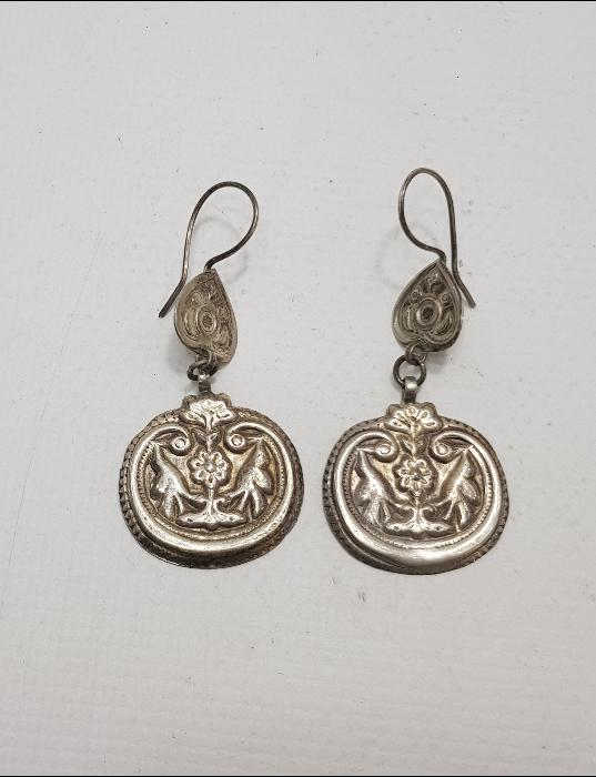 OSMANLI DÖNEMİ ERMENİ İŞİ GÜMÜŞ KÜPE 