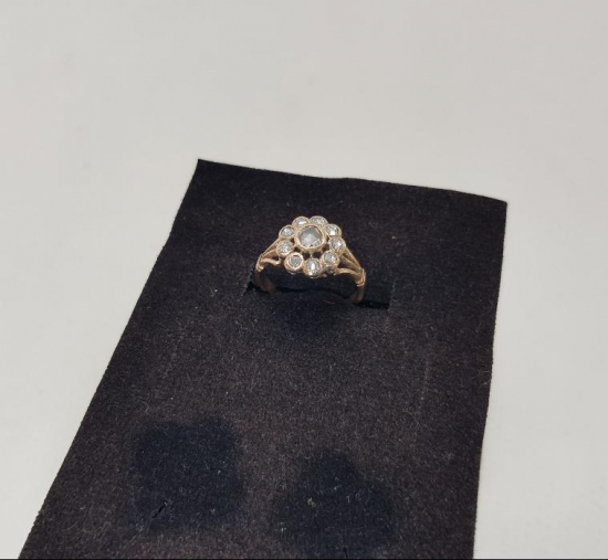 OSMANLI DÖNEMİ GÜL MODEL ELMAS YÜZÜK 