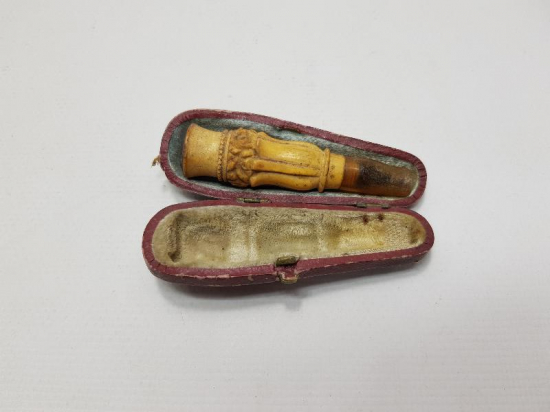 OSMANLI DÖNEMİ KUTUSUNDA MUHAYYER DAMLA KEHRİBAR AĞIZLIK 