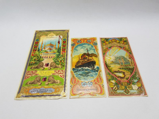 OSMANLI DÖNEMİ ÜÇ ADET FES ETİKETİ 