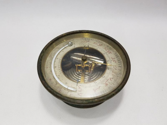 OSMANLICA YAZILI BAROMETRE VE TERMOMETRE 