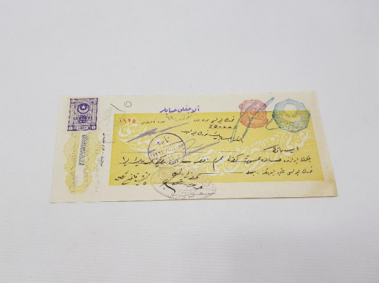 TÜRKİYE İŞ BANKASI OSMANLICA ÇEK 