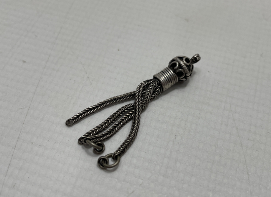 ANTİKA GÜMÜŞ TESBİH PÜSKÜLÜ