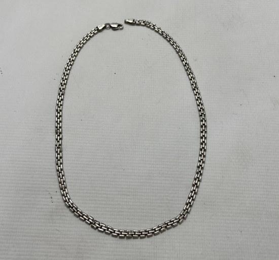 BAKLALI GÜMÜŞ KOLYE