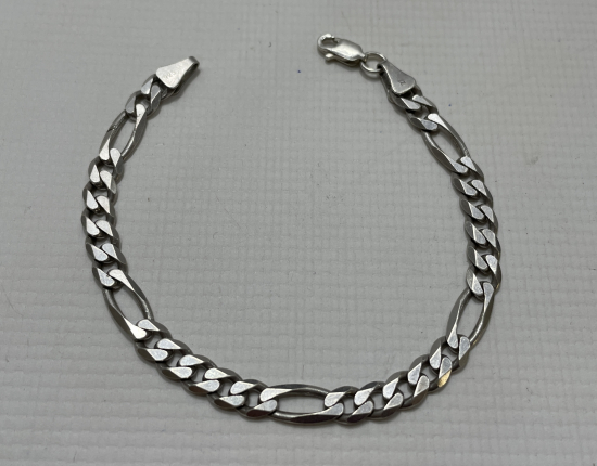 GÜMÜŞTEN MAMUL BAKLALI ERKEK BİLEKLİĞİ