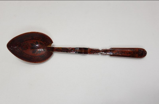 OSMANLICA SAHİBİ RÜSTEM ONBAŞI YAZILI ÇOK NADİR DÜDÜK KAŞIK 