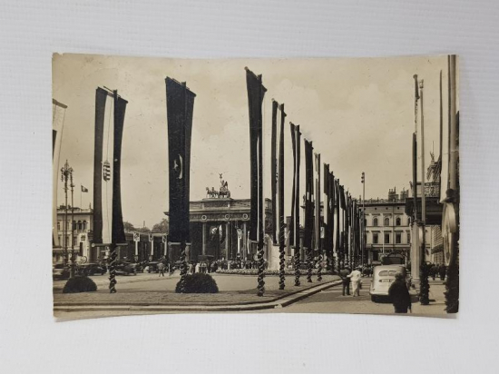 1936 BERLİN OLİMPİYATLARI TÜRK BAYRAKLI PG KARTPOSTAL 