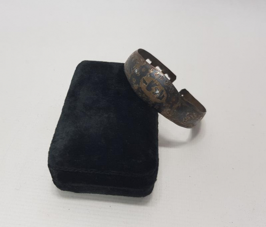 OSMANLICA YADİGAR YAZILI SAVATLI GÜMÜŞ BİLEZİK 