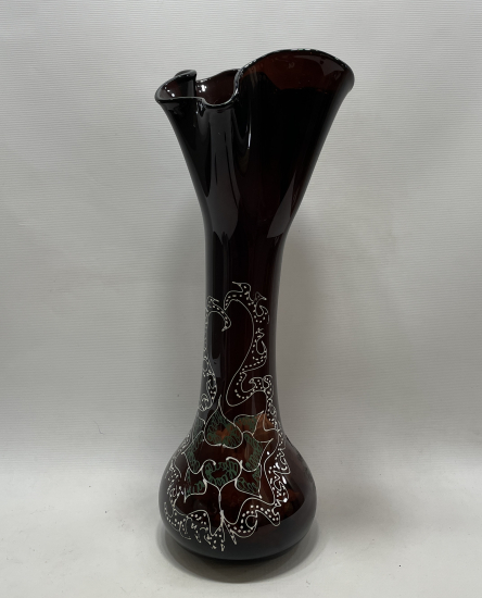 1900 LERDEN DEV BOY KOPARMA VE MİNE İŞÇİLİKLİ MURANO VAZO