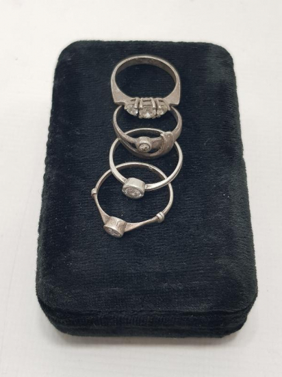 4 ADET GÜMÜŞ YÜZÜK 