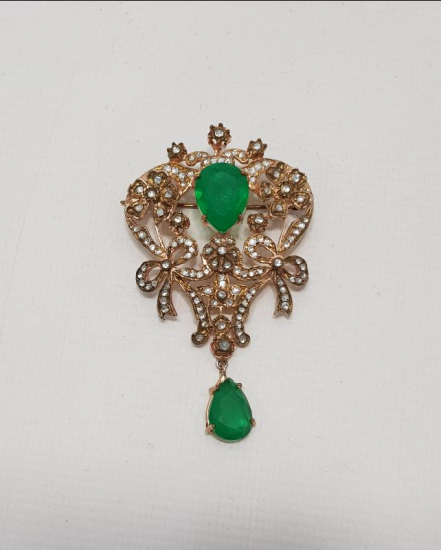 BÜYÜK BOY ELMAS BROŞ 