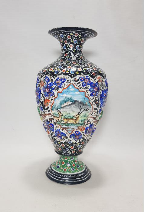 İRAN İSFAHAN İŞİ MİNELİ VAZO 