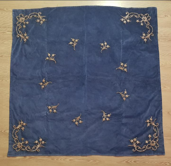 OSMANLI DÖNEMİ ALTIN SIRMA İŞÇİLİKLİ KADİFE GELİN BOHÇASI