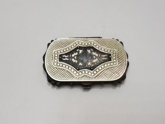 ART NOUVEAU GÜMÜŞ VE SEDEF İŞÇLİKLİ MİNİ CÜZDAN