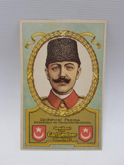 ÇANAKKALE SAVAŞI KUMANDANI CAVAT PAŞA KARTPOSTALI 