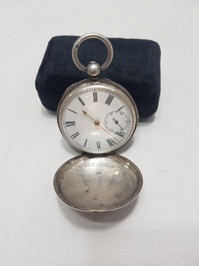 1850'LERDEN NADİR GÜMÜŞ VERGE FUSEE CEP SAATİ 