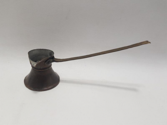 OSMANLICA DAMGALI BAKIR KAHVE CEZVESİ