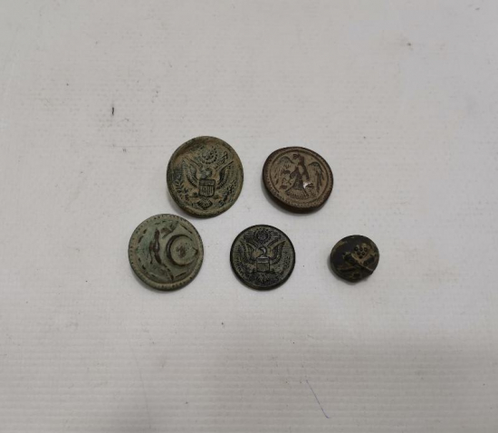 1. DÜNYA SAVAŞI 5 ADET ASKERİ DÜĞME