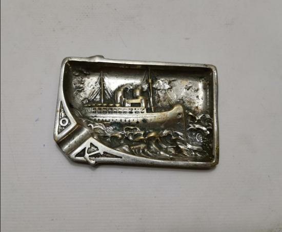 DENİZCİLİK TEMALI PİRİNÇ KÜL TABLASI 