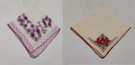 İKİ ADET İPEK MENDİL 