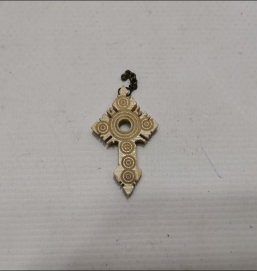 OSMANLI DÖNEMİ RUM İŞİ FİL DİŞİ HAÇ KOLYE