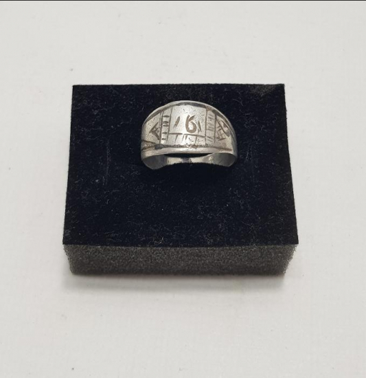 ÜZERİ OSMANLICA YADİGAR YAZILI GÜMÜŞ YÜZÜK 