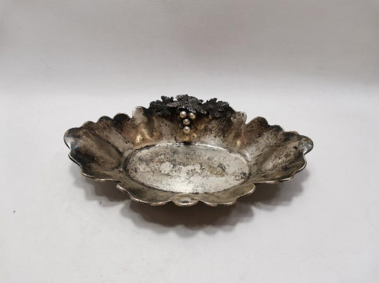 ÜZÜM SALKIMI APLİKELİ GÜMÜŞ MEYVELİK 