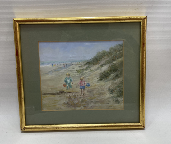 M DAWSON İMZALI SULUBOYA TABLO