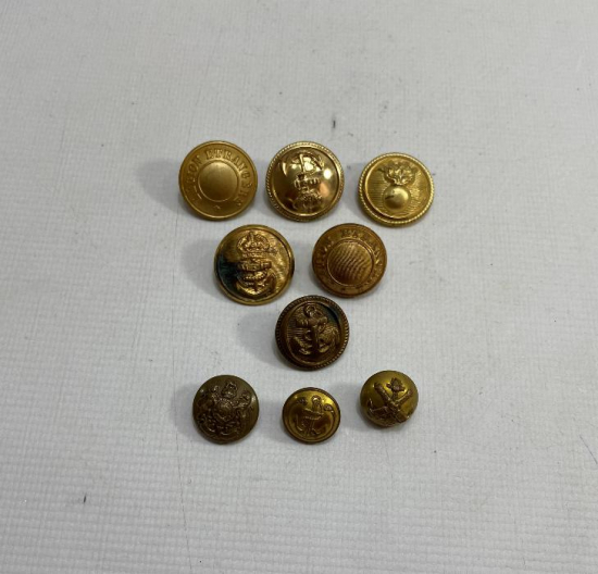 1. DÜNYA SAVAŞI DÖNEMİ 10 ADET ASKERİ DÜĞME