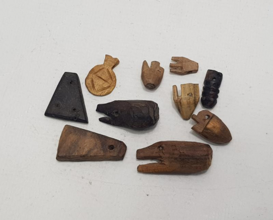 10 ADET ANTİKA AHŞAP TILSIM NAZARLIK 