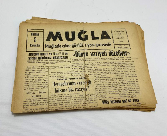 1954 TARİHLİ 18 ADET MUĞLA GAZETESİ 