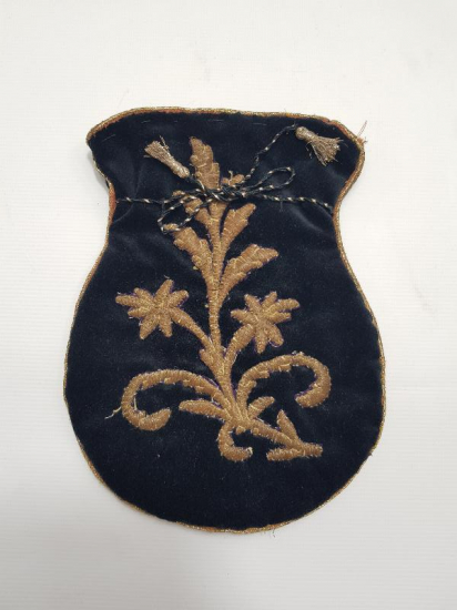 OSMANLI DÖNEMİ SIRMA İŞÇİLİKLİ PARA KESESİ 