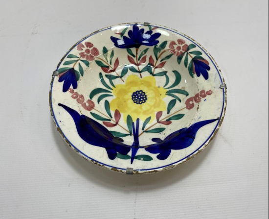 OSMANLI DÖNEMİ ÇİÇEKLİ PORSELEN TABAK 