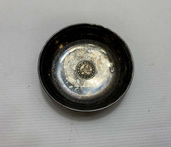 TUĞRALI GÜMÜŞ KINA TASI 