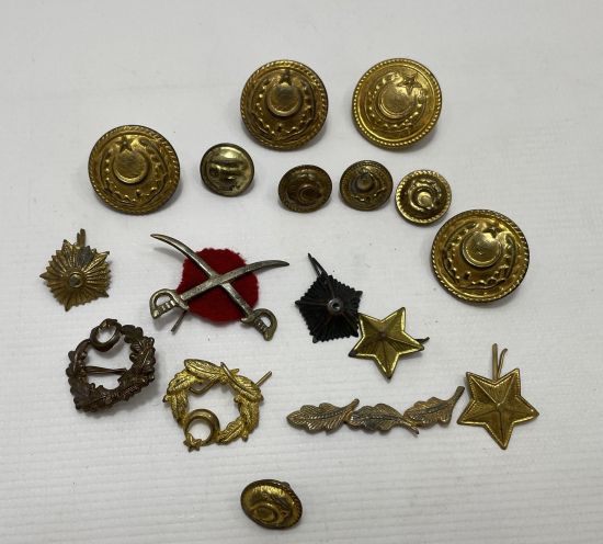 ANTİKA SUBAY BRÖVE ROZET VE KOKART LOTU