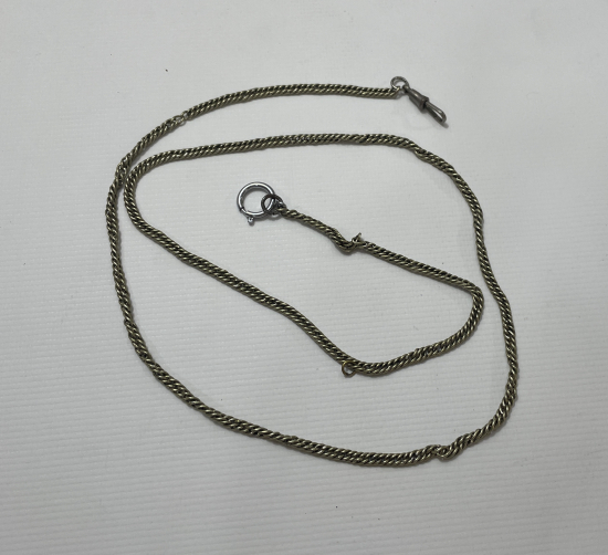 OSMANLI DÖNEMİ GÜMÜŞTEN MAMUL İPEK CEP SAATİ ZİNCİRİ -  SAAT KÖSTEĞİ