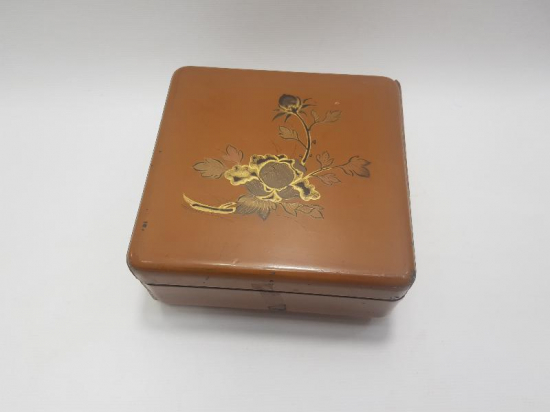 JAPON YAPIMI EL BOYAMA AHŞAP KUTU 